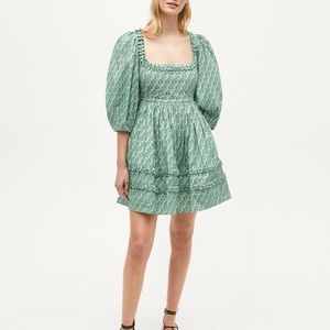 RHODE Daya dress in Jawahar Garden Mint Mini NEW WITH TAGS, Size 4